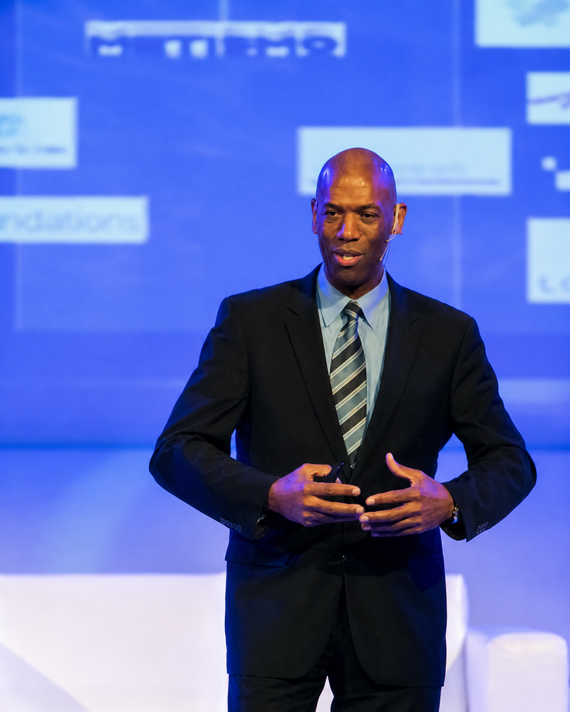 Patrick Shields speaking at a conference